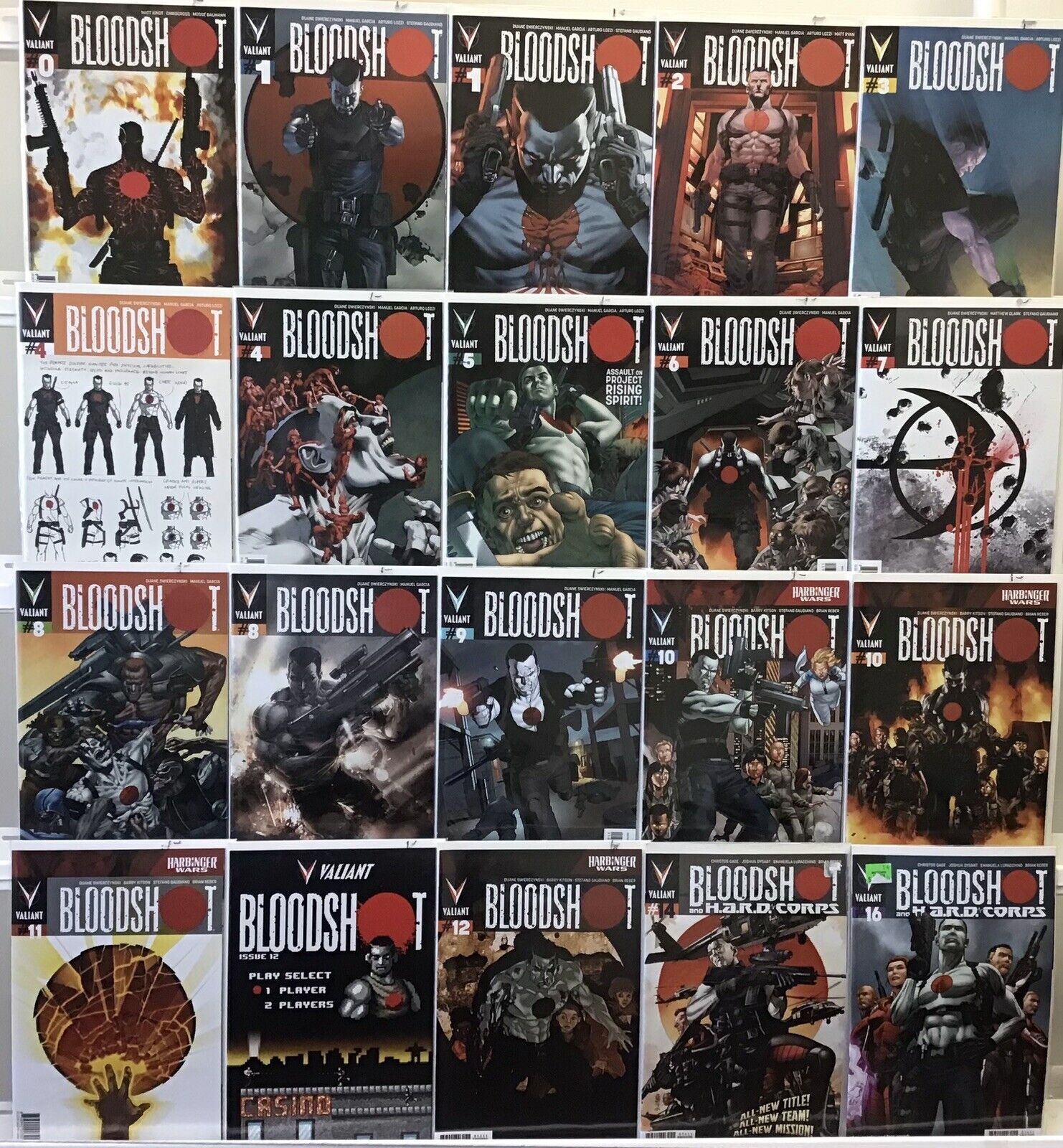 Valiant Comics - Bloodshot Includes Variants - Comic Book Lot of 20