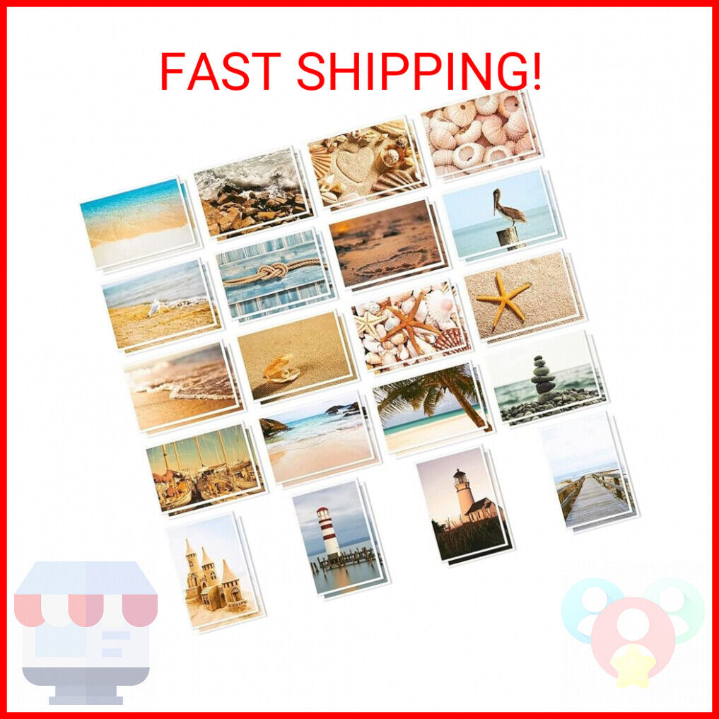 Best Paper Greetings 40 Pack Bulk Nautical Beach Seaside Postcards From Around t