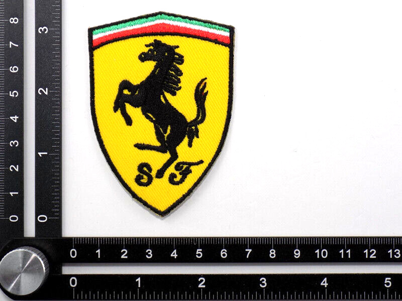 FERRARI EMBROIDERED PATCH IRON/SEW ON ~3-1/4\