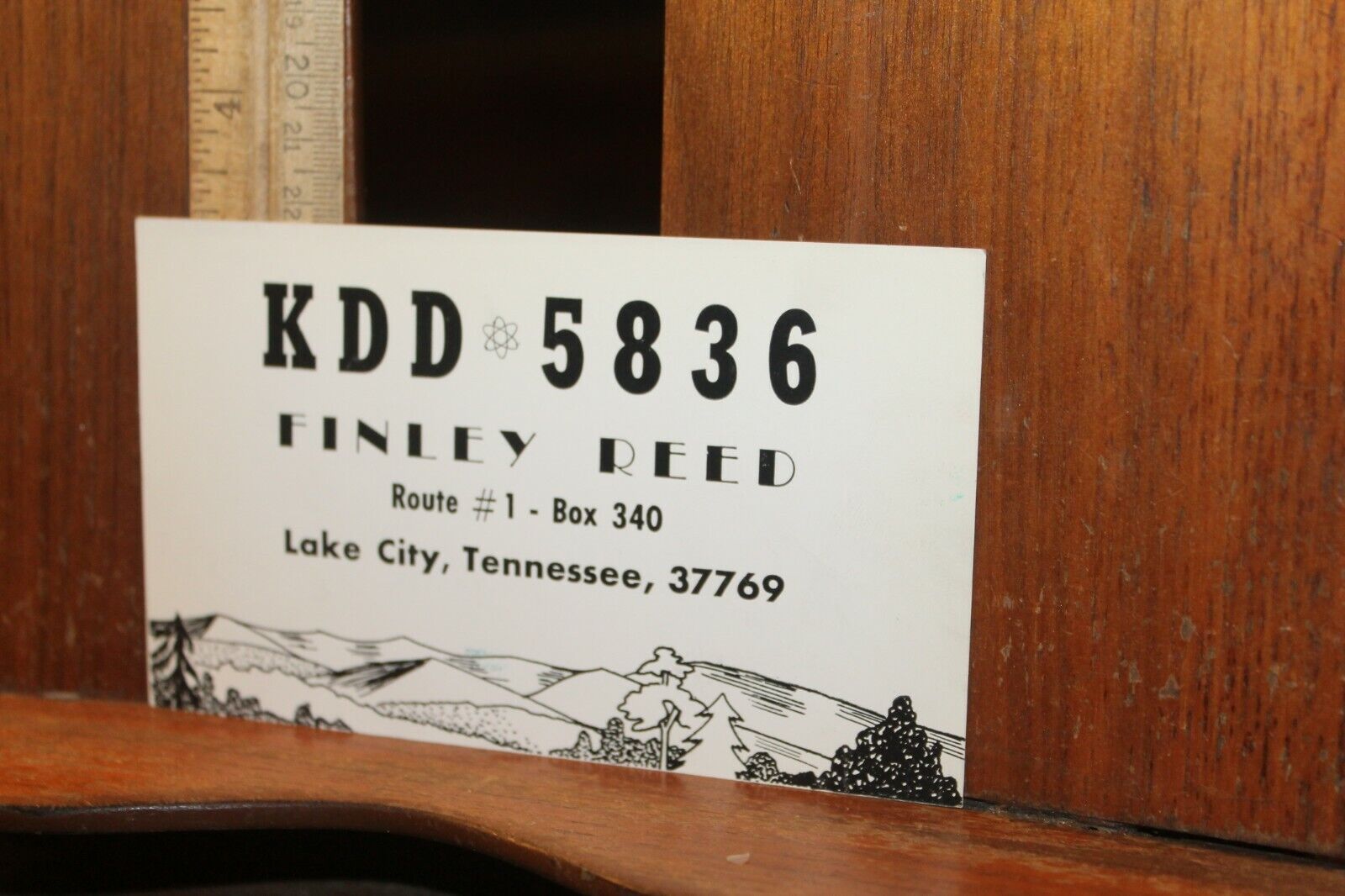 Vintage QSL Card Finley Reed Lake City Tennessee 