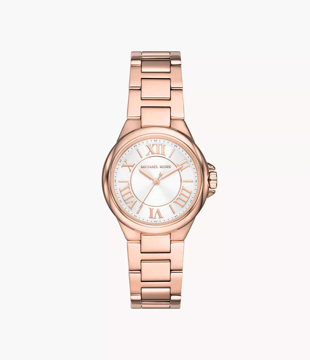 Michael Kors Camille Three-Hand Rose Gold-Tone Stainless Steel Watch  #MK7256