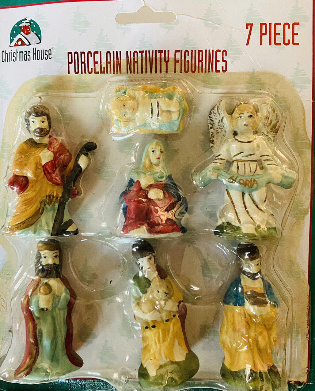 Porcelain Nativity Figurines Christmas House Set