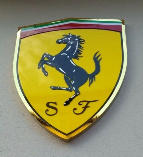 Ferrari Metal Sign, Garage Sign, Ferrari Sign For Sale, Ferrari Sign - 80 cm