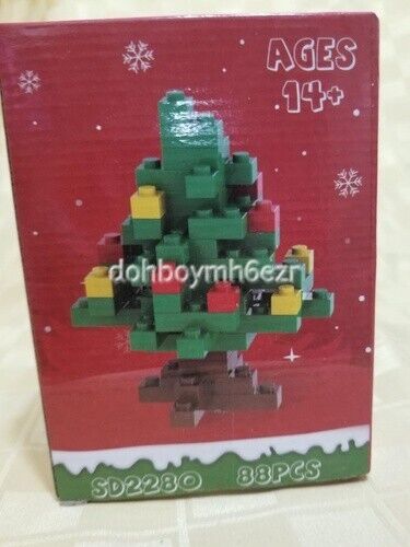Micro Blocks Bricks mini Lego-like Christmas Tree 88 pieces Stocking Stuffer