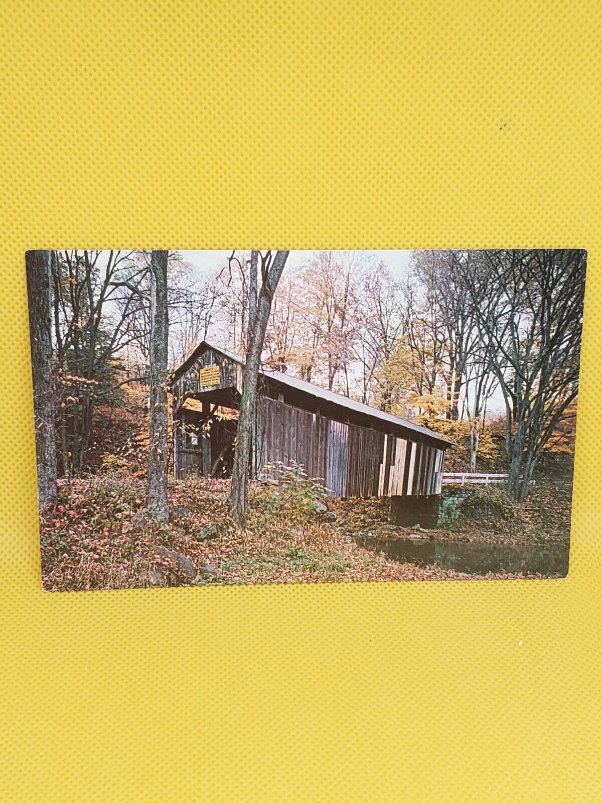 Postcard Ohio Salem Teegarden Covered Bridge Columbiana County Unposted #179