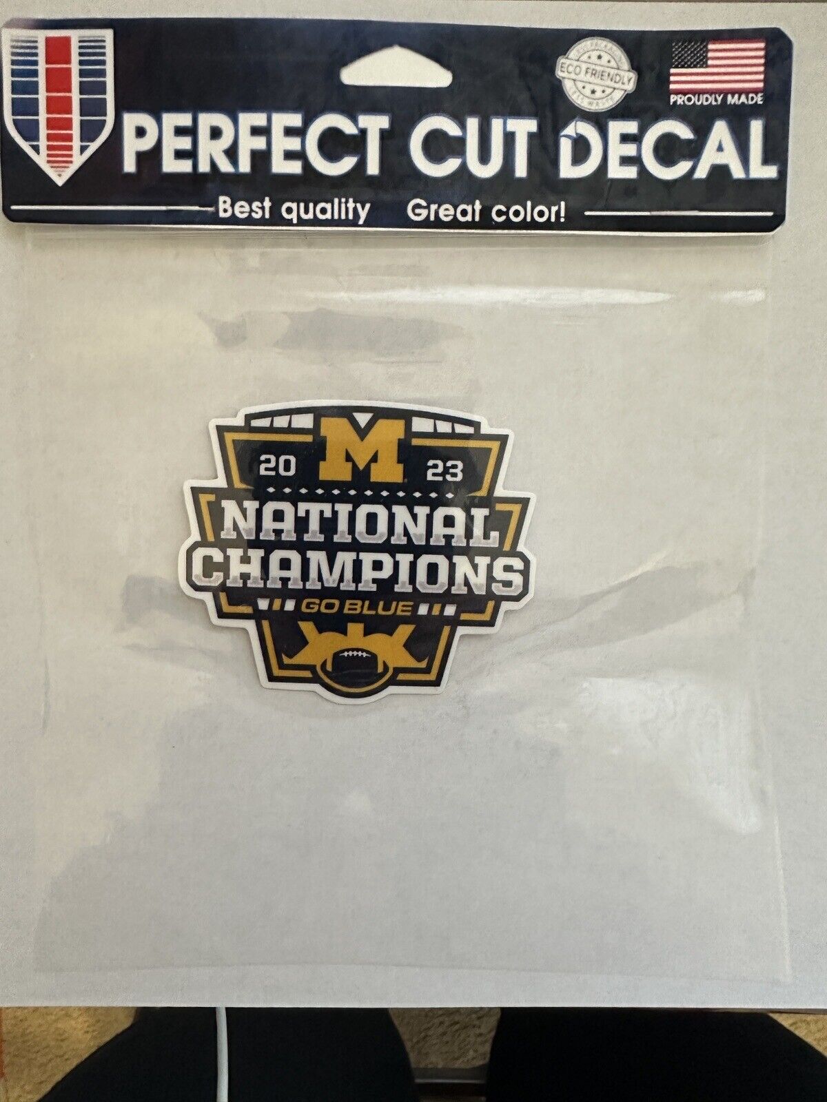 NEW 2023 NATIONAL FOOTBALL CHAMPIONS MICHIGAN WOLVERINES  3” DECAL STICKER