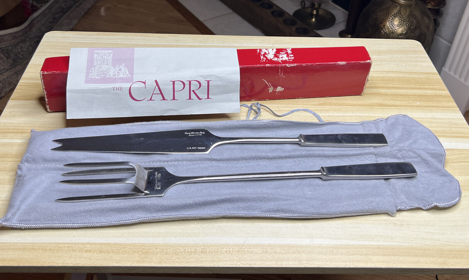 Vintage MCM The Capri  Italian Knife And Fork Servers