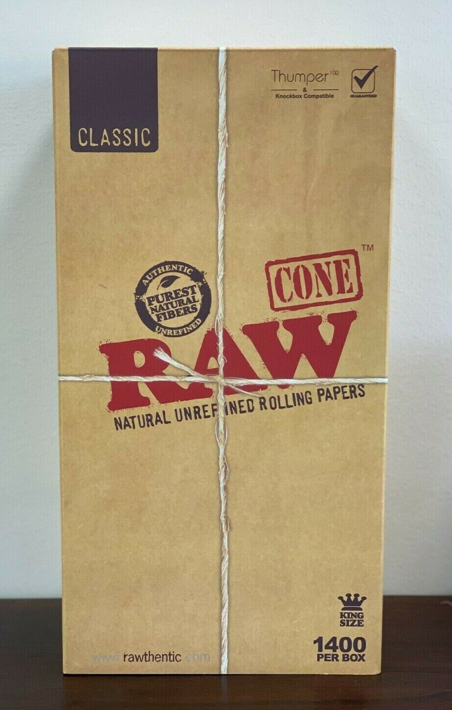 RAW Classic King Size Cone~1400 Count  Cones~Cigarette Rolling Paper 