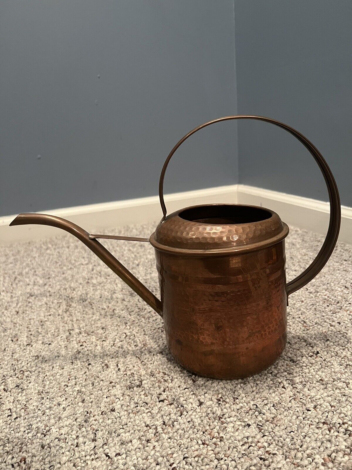 Vintage Copper Watering Can Hammered Center Made in Turkey