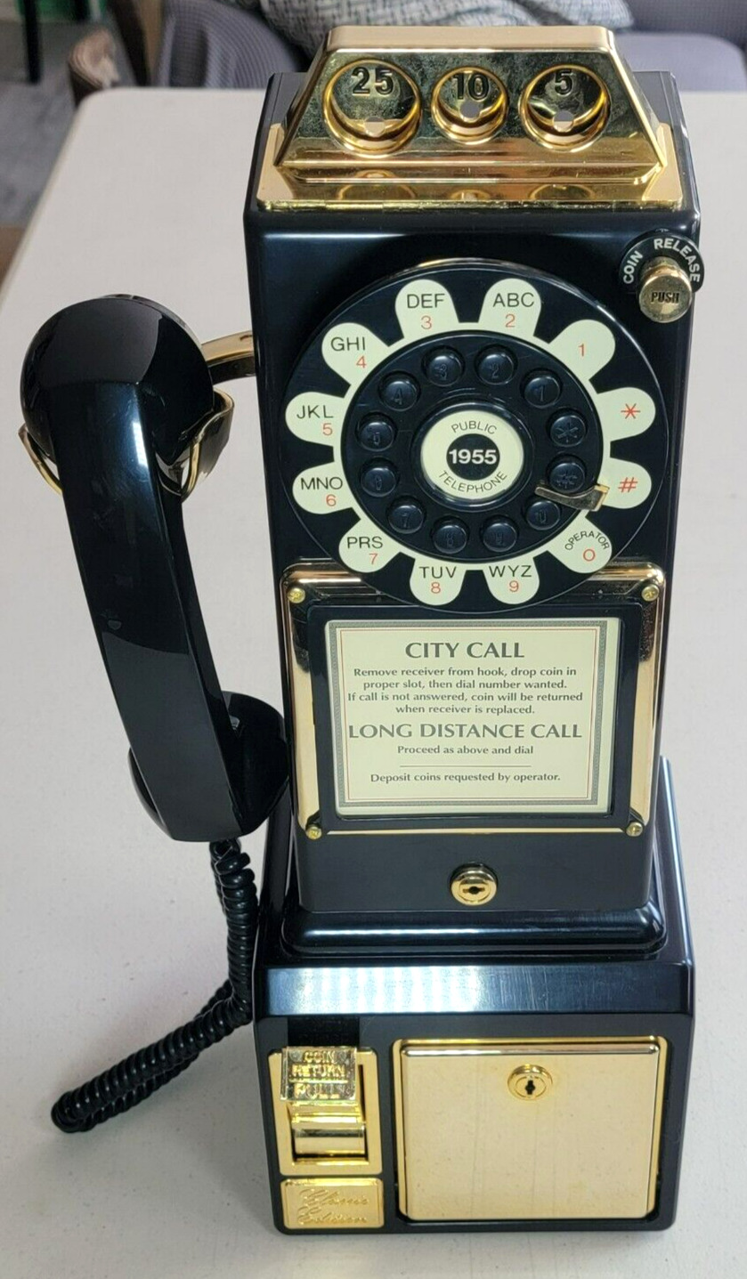 Vintage Thomas Retro reproduction 1955 Pay Phone Model 1457 Touchtone Unused