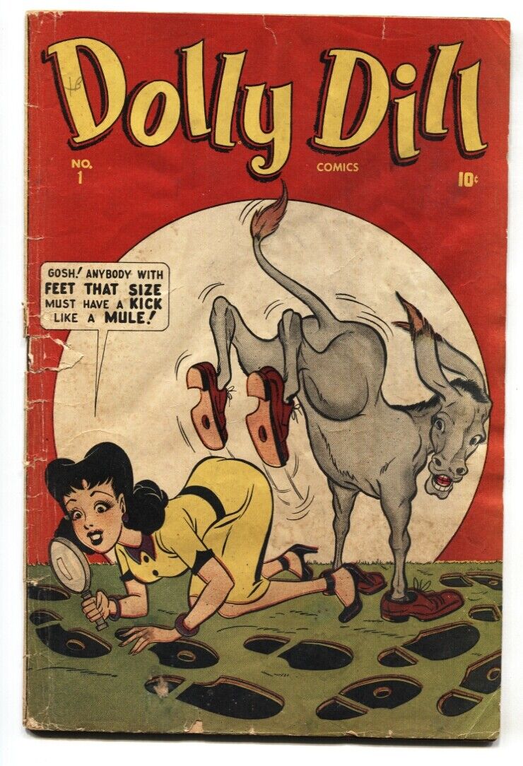 Dolly Dill #1 1945-News Stand-1st issue--GGA-spicy-headlights-G-