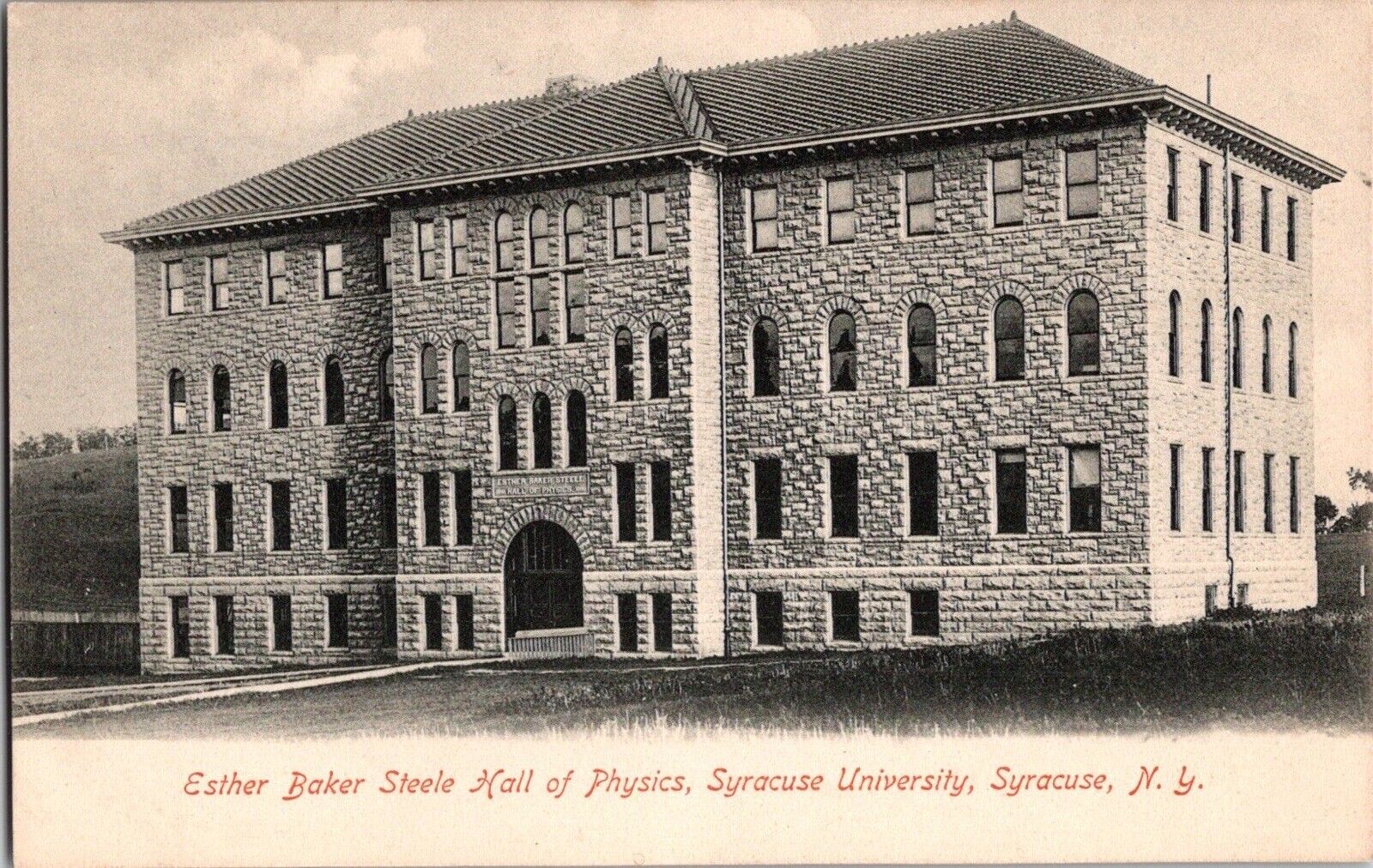New York Postcard: Esther Baker Steele Hall of physics, Syracuse University