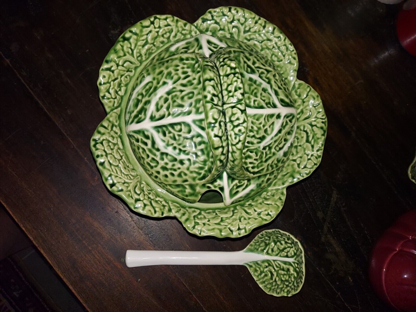 Cabbage Leaf Tureen With Ladle Holds 32oz  A Must-have Cabbage Set Not Perfect 
