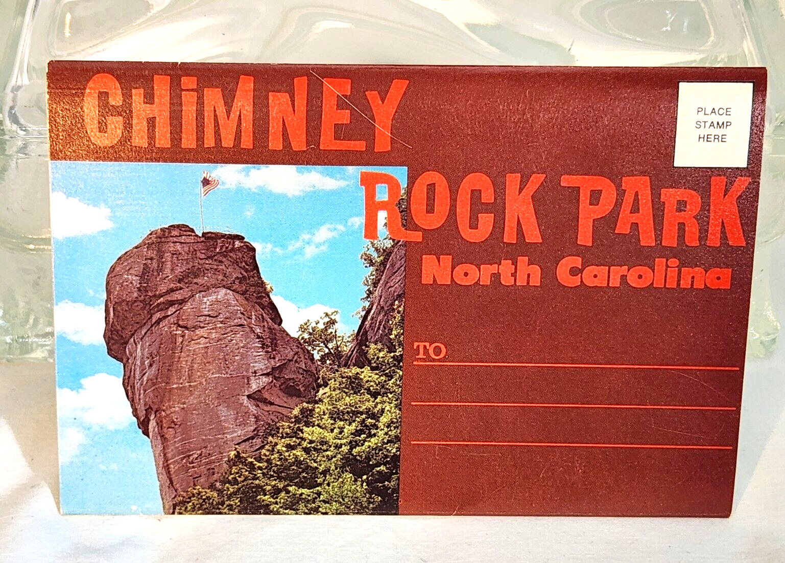 SOUVENIR POSTCARD FOLDER Chimney Rock Park Western NC North Carolina 12 Vintage