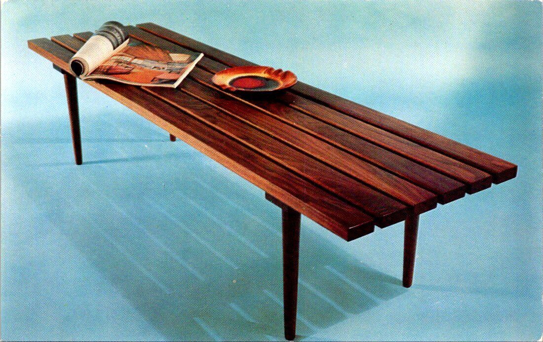 Fuji Bench & Coffee Table Furniture, PASSAIC, New Jersey Advertising Postcard