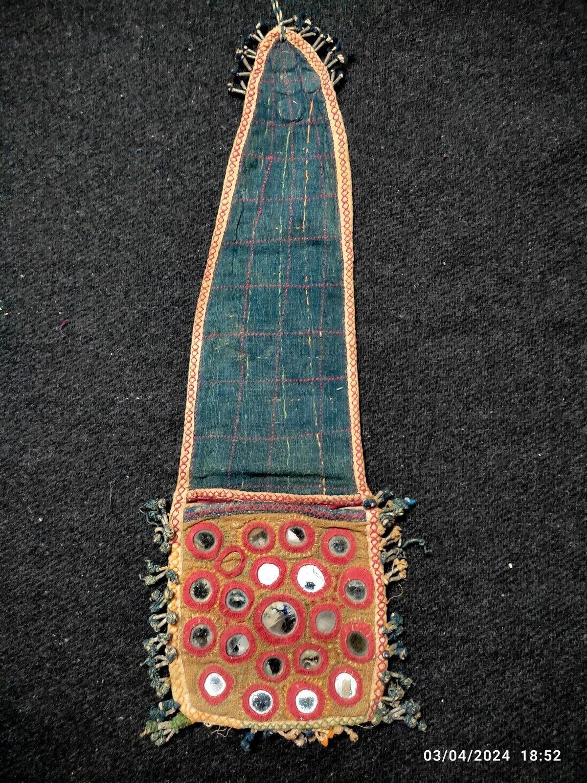 antique ethnic tribal vintage nomadic kutchi banjara Indian handmade letter bag