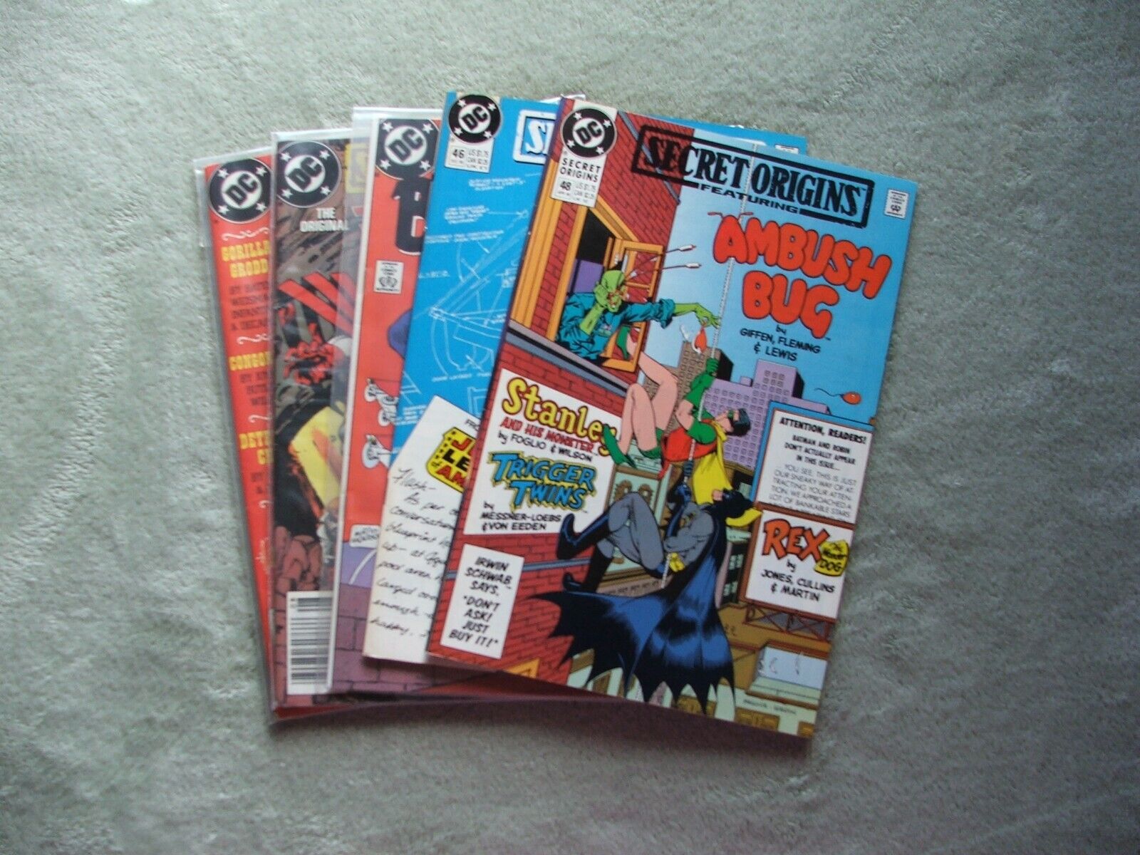 DC Comics Secret Origins lot of 5 books. Hawk & Dove, Ambush Bug, Blackhawk, etc