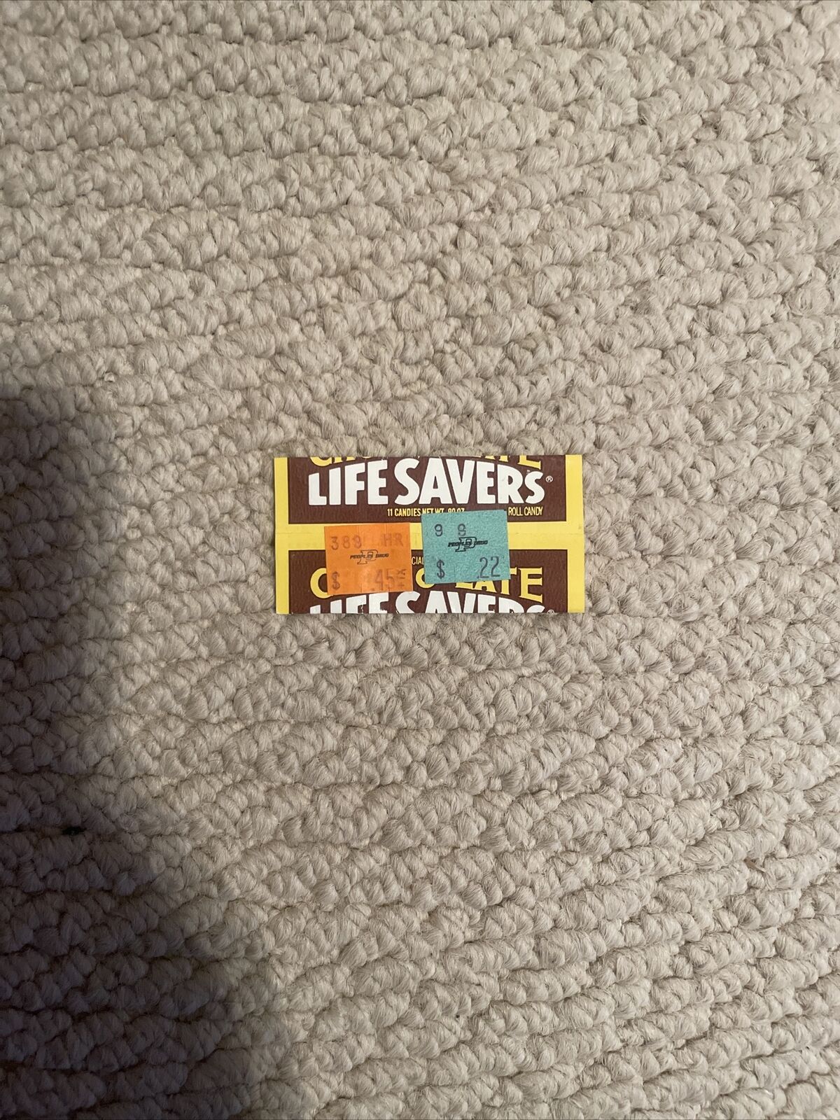 Rare Vintage 1980s Discontinued Chocolate Lifesavers Wrapper