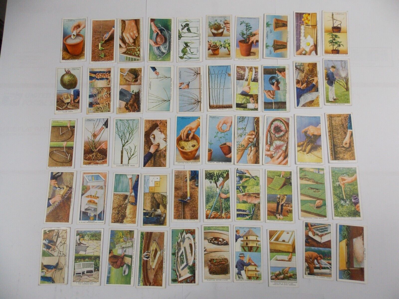 Wills Cigarette Cards Garden Hints Complete Set 50