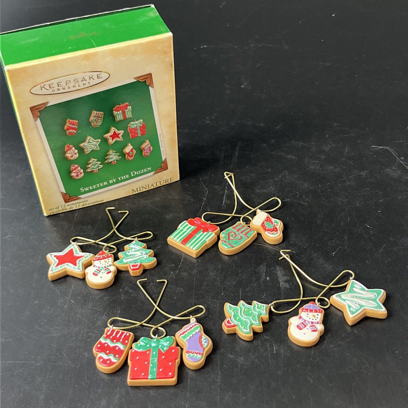Hallmark 2004 Sweeter By the Dozen Miniature Sugar Cookie Keepsake Ornament Set