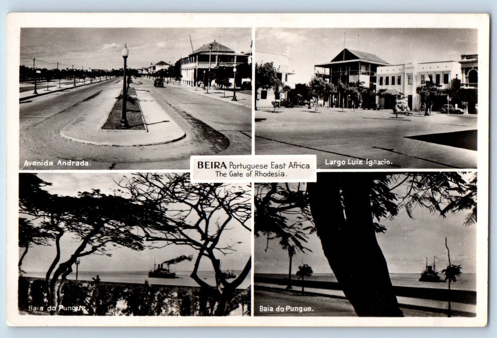 Sofala Mozambique East Africa Postcard Beira c1940\'s Multiview RPPC Photo