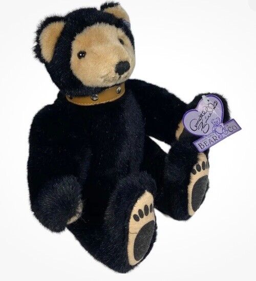 Annette Funicello Collectible Bear - “Bernie” Black 12” w/Stand, Pin, Tags, Box