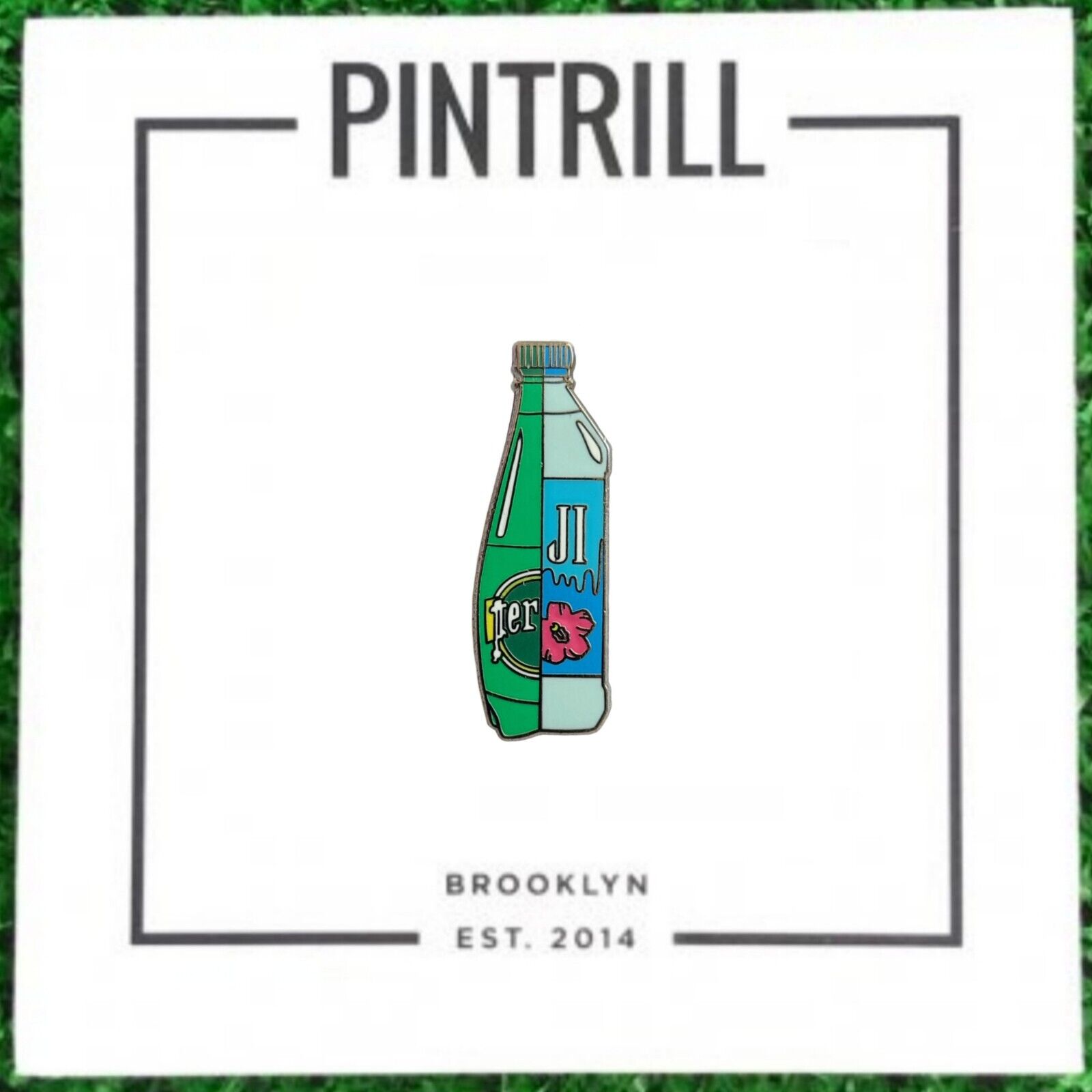 ⚡RARE⚡PINTRILL x PERRIER x FIJI WATER BOTTLE PIN *BRAND NEW SEALED* 💧