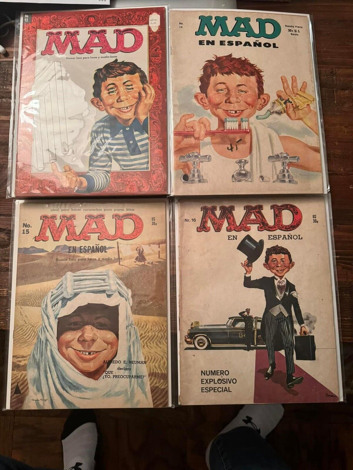 Mad Magazine Rare Spanish Edition, Complete Set From 1969 & 1970 Alfred E Neuman