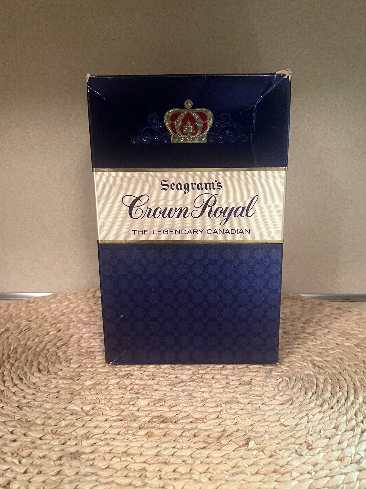 Vintage Collector Bottle Seagrams Crown Royal Fifth 1962