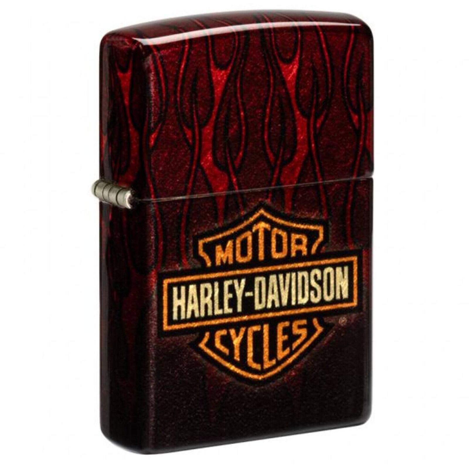 Zippo Lighter Harley Davidson Flames Design Metal Refillable and Windproof 48994