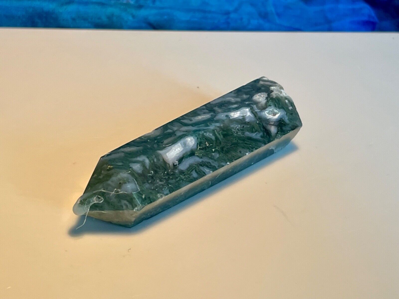 ✨😍💚 MOSS AGATE TOWER  Crystals Minerals Rare 67g C 🥰💚