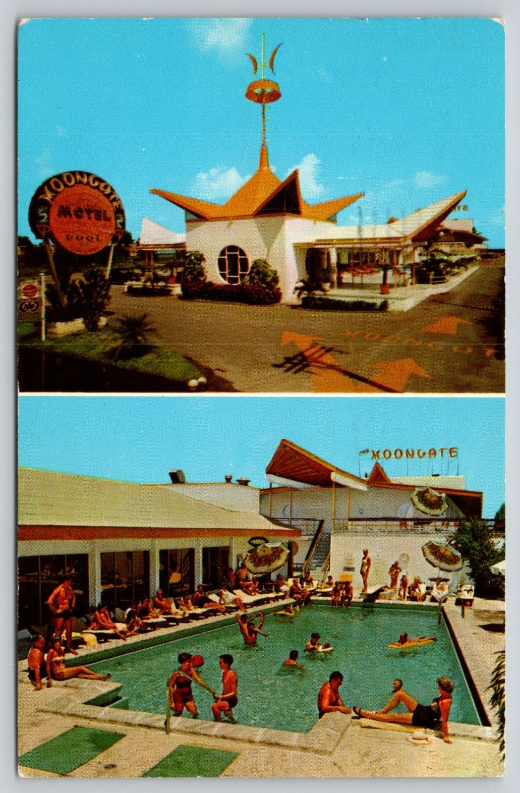 Postcard FL Hallandale Beach Moongate Resort Motel