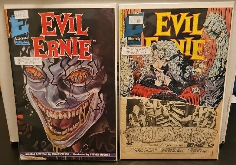 Evil Ernie #3 #4 Eternity, 3rd 4th Appearance Evil Ernie Lady Death Damaged Read