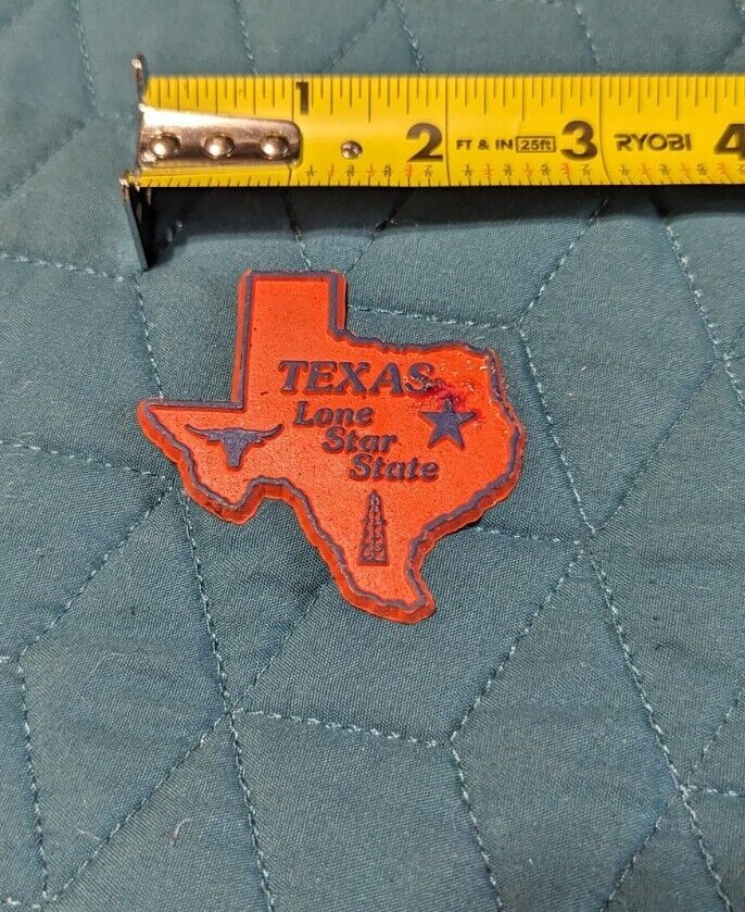 Vintage Texas Lone Star State Rubber Magnet Travel Refrigerator