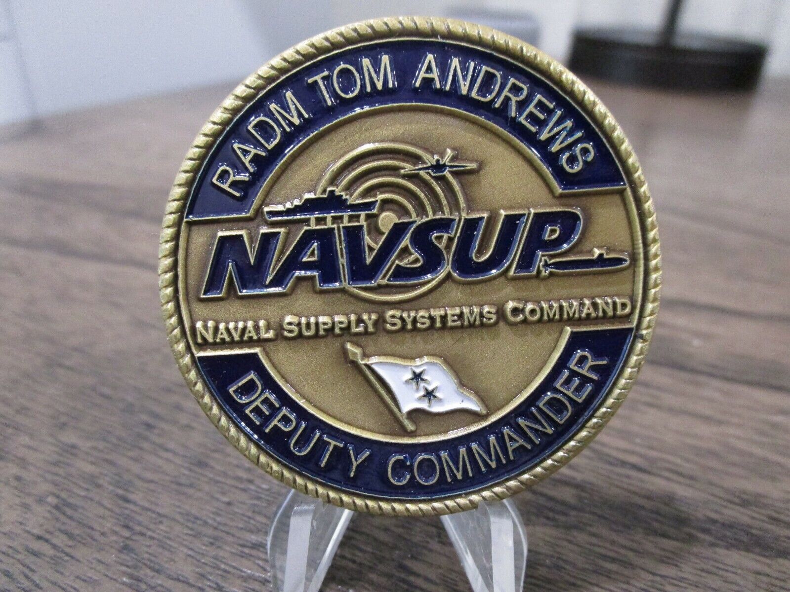Naval Supply Systems Command NAVSUP RADM Tom Andrews Deputy CMDR Challenge Coin 