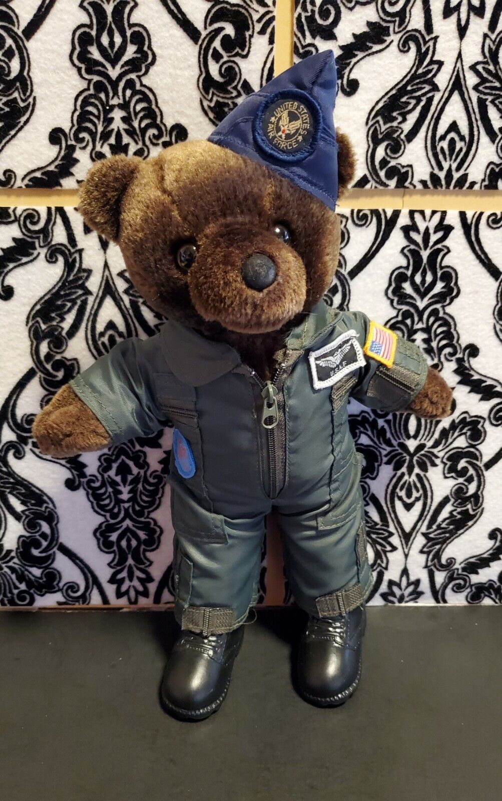 ONE Air Force USAF Teddy in Flight Suit Uniform Bear Forces of America 12\