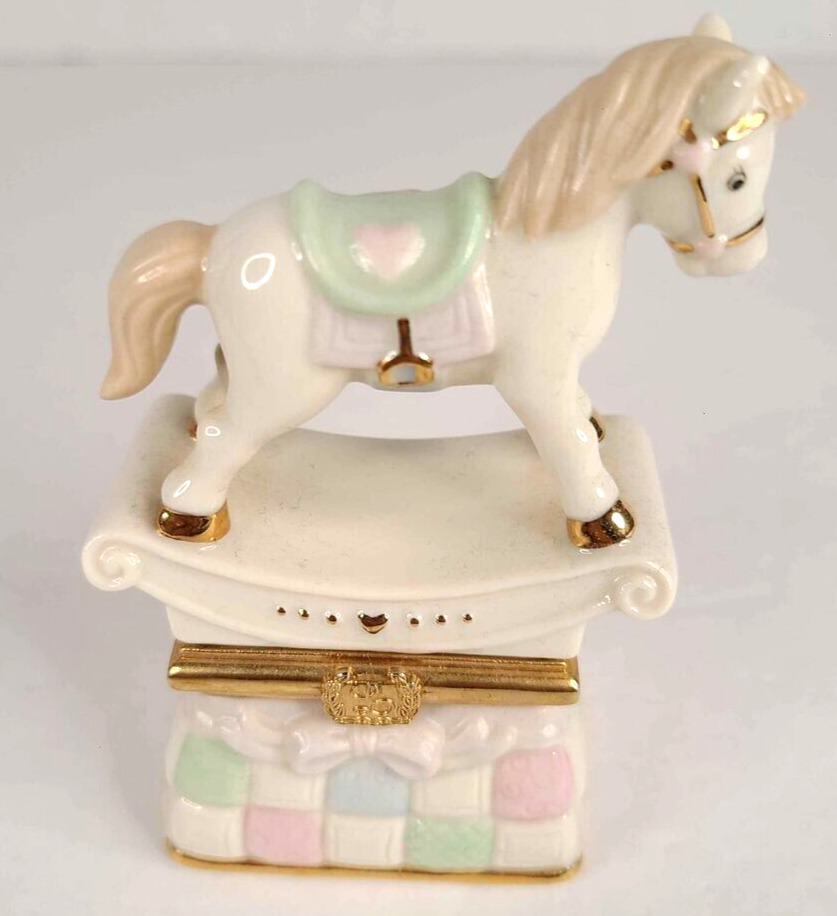 Lenox Baby Collection Rocking Horse Treasure Box No Charm 6120372 Porcelain