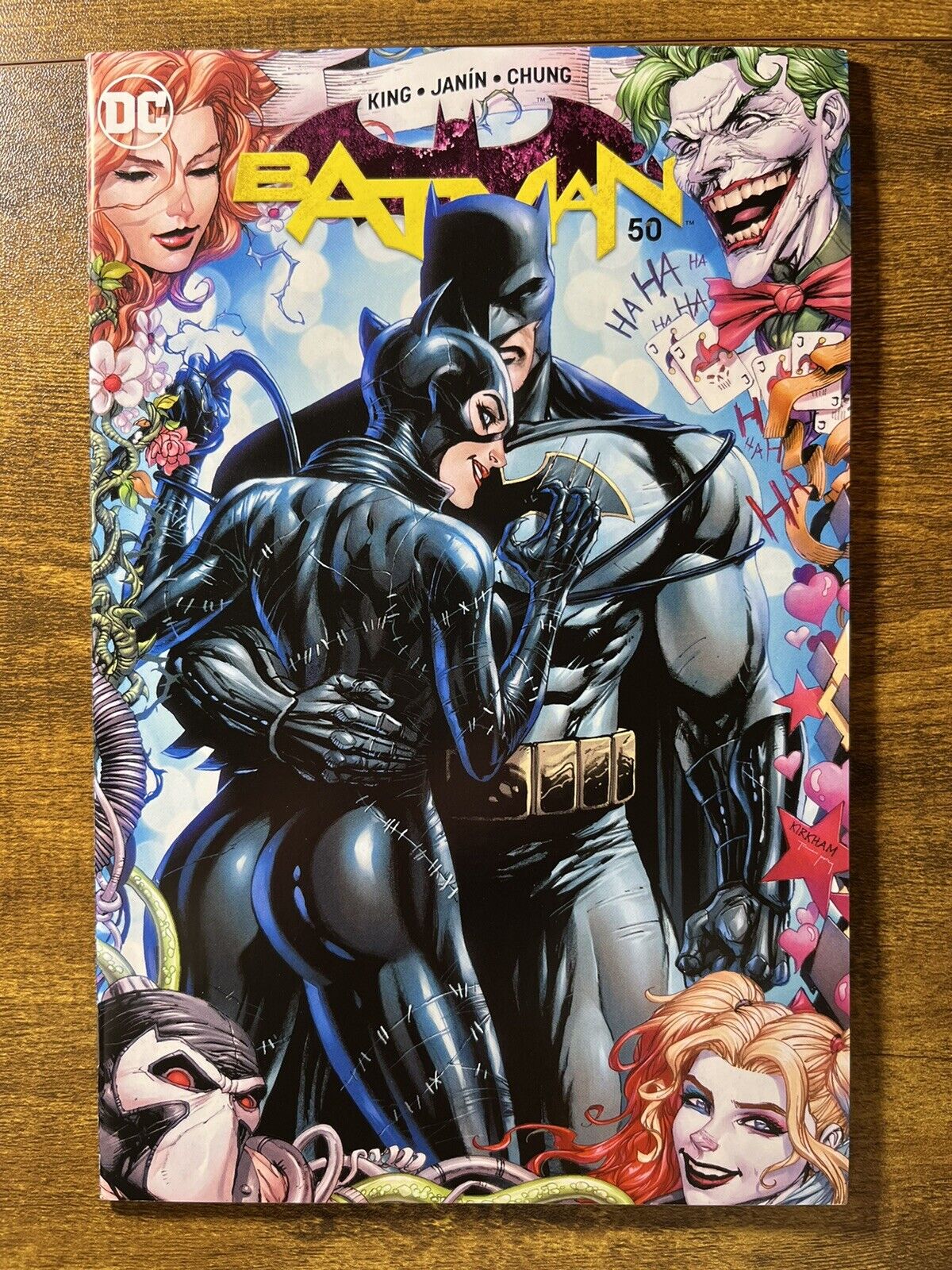 BATMAN 50 GORGEOUS TYLER KIRKHAM UNKNOWN COMICS EXCLUSIVE VARIANT COVER DC 2018