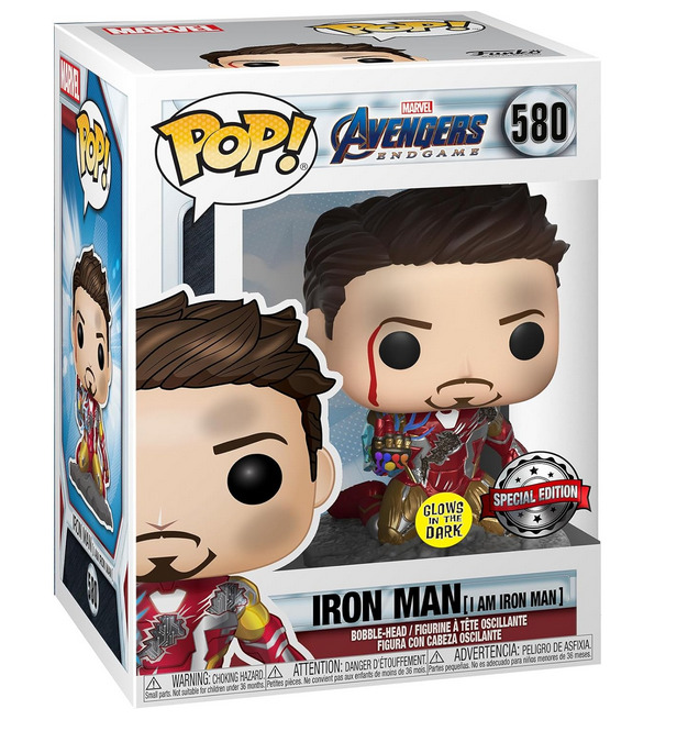 Funko Pop Avengers Endgame I am Iron Man Figure w/ Protector (PX Exclusive) NEW