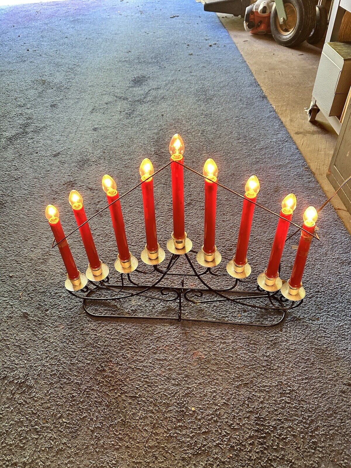 vintage christmas 9 candle candelabra