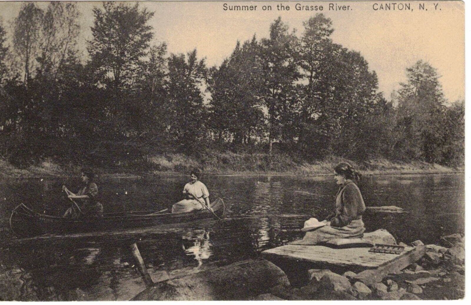 1909 - Summer on the Grasse River, Canton, New York, Divided Back (Y71)