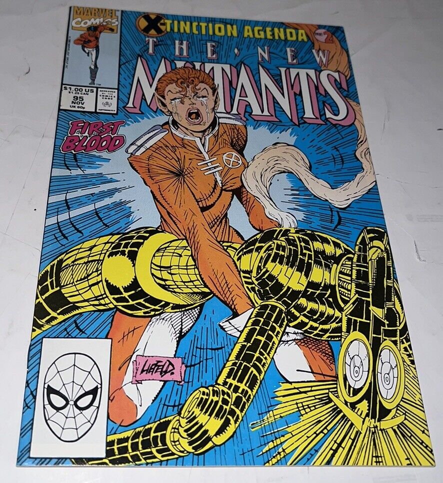 The New Mutants #95 Direct Edition Marvel 1990 Rob Liefeld Cover VF/NM