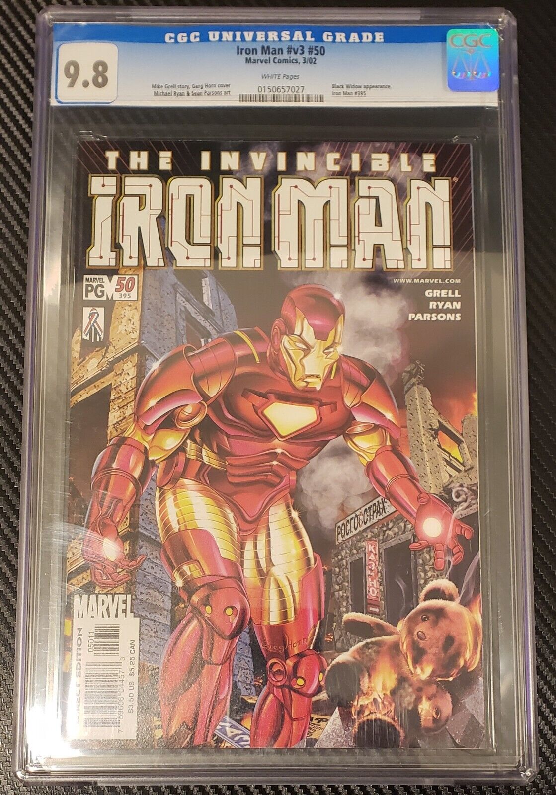 The Invincible Iron Man #50 (Marvel 2002) CGC NM/MT (9.8) White Pages 