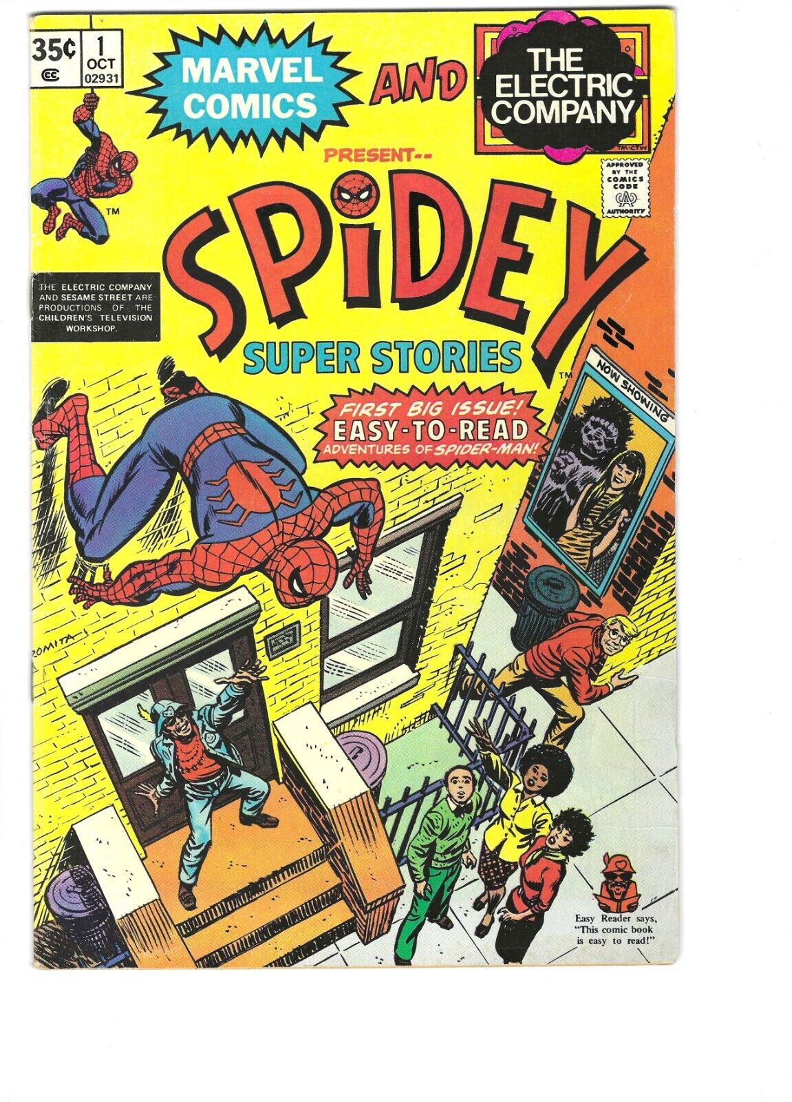 Spidey Super Stories and the Electric Company #1 October 1974 FN