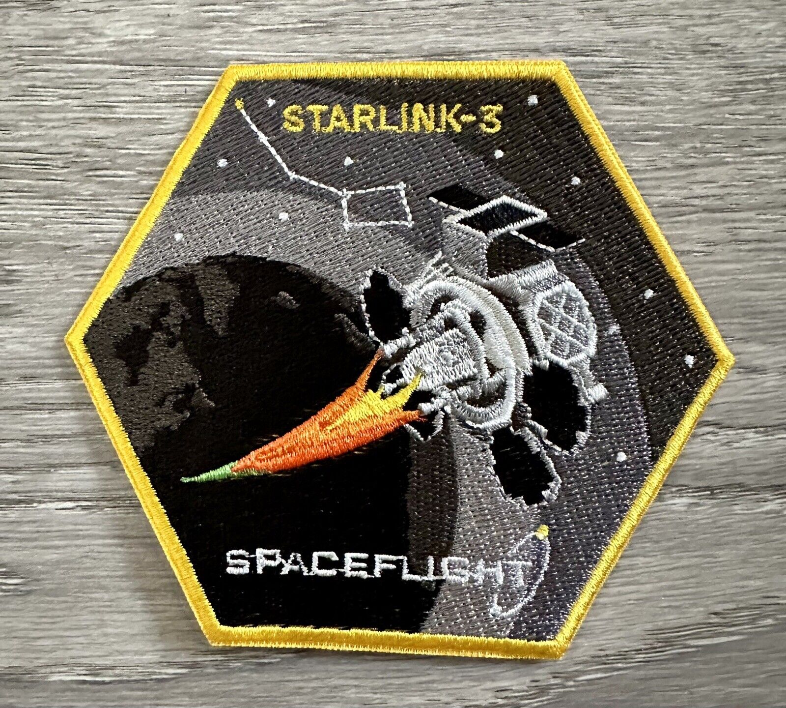 Original SpaceX STARLINK 3 Mission Patch NASA Falcon 9 3.5”