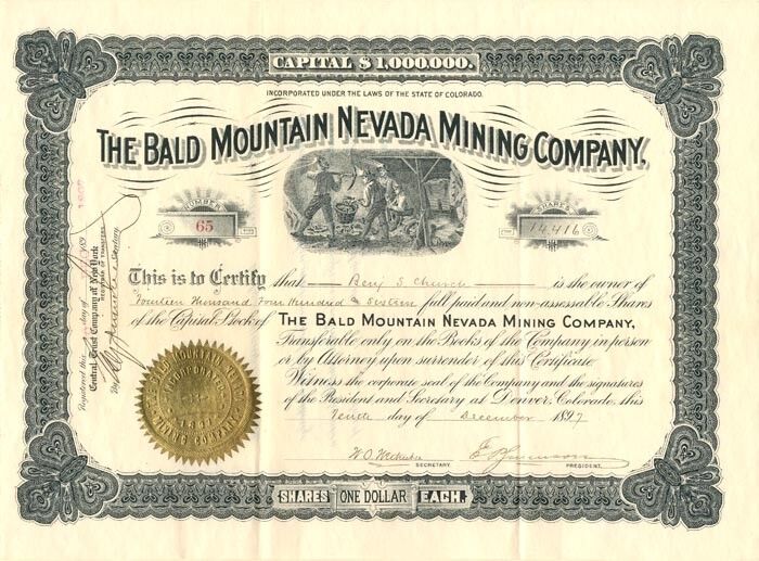 Bald Mountain Nevada Mining Co. - Mining Stocks