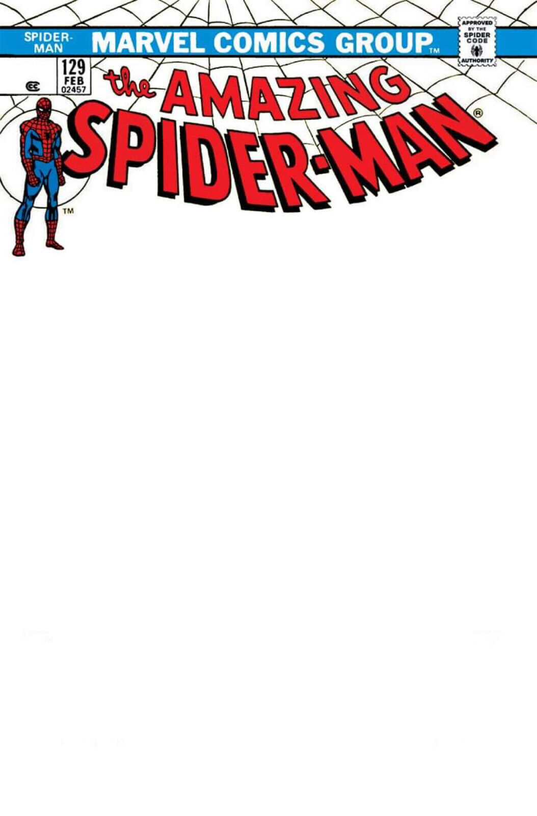 AMAZING SPIDER-MAN #129 FACSIMILE (BLANK/SKETCH EXCLUSIVE VARIANT)(1ST PUNISHER)