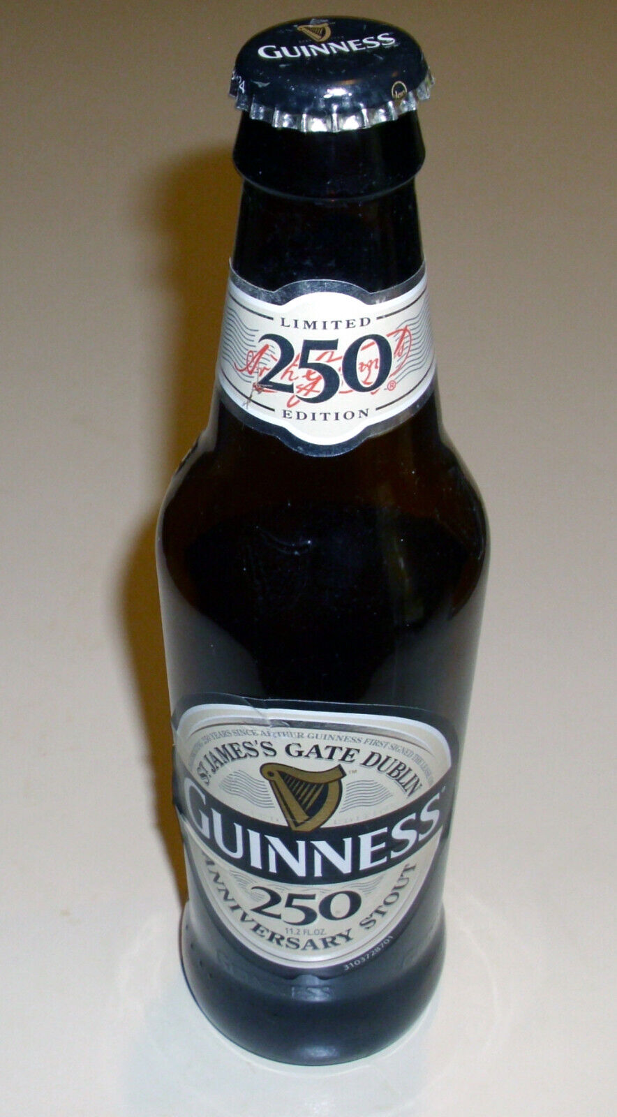 2009 Guinness 250 anniversary stout limited edition bottle - empty