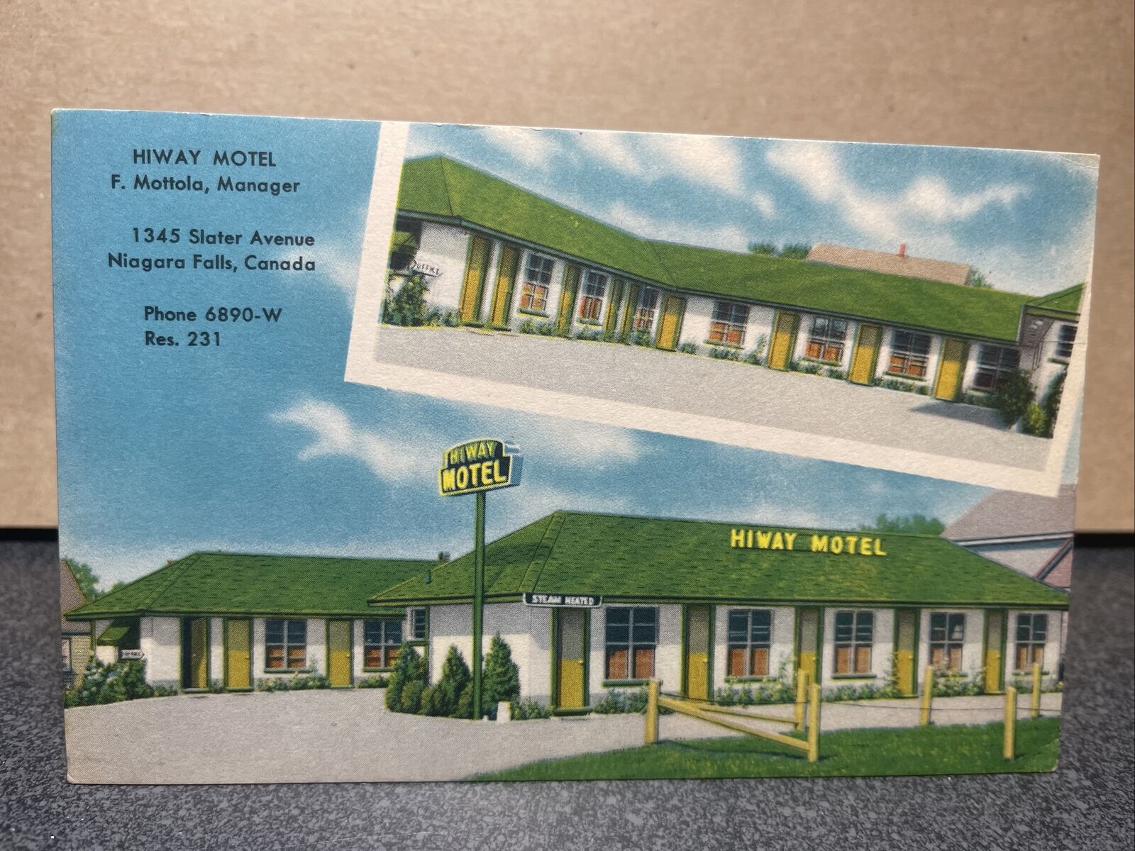 Hiway Motel Niagara Falls Canada Postcard ￼