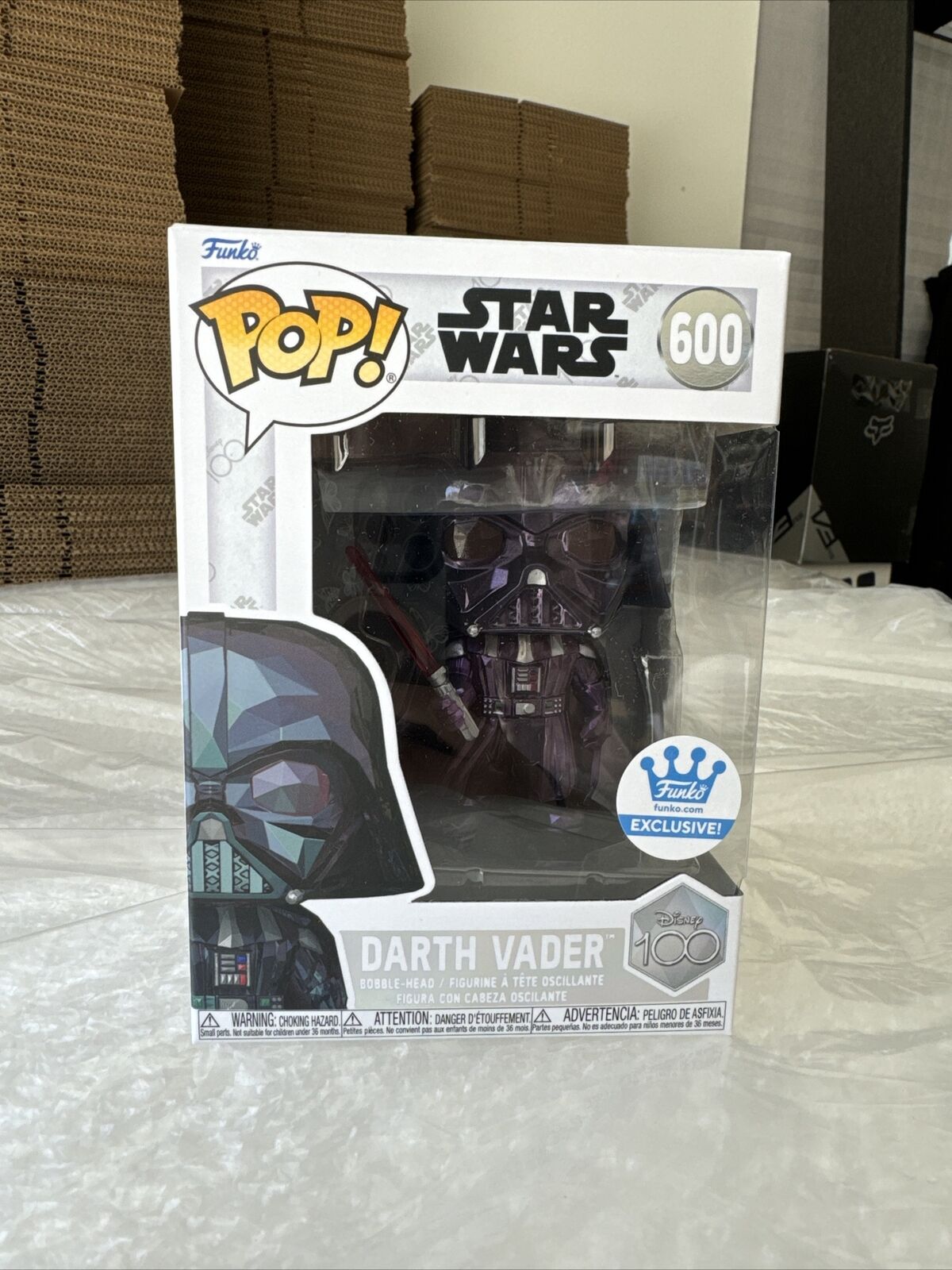 *DAMAGED BOX* Funko POP Star Wars Darth Vader (Faceted) #600 Figure